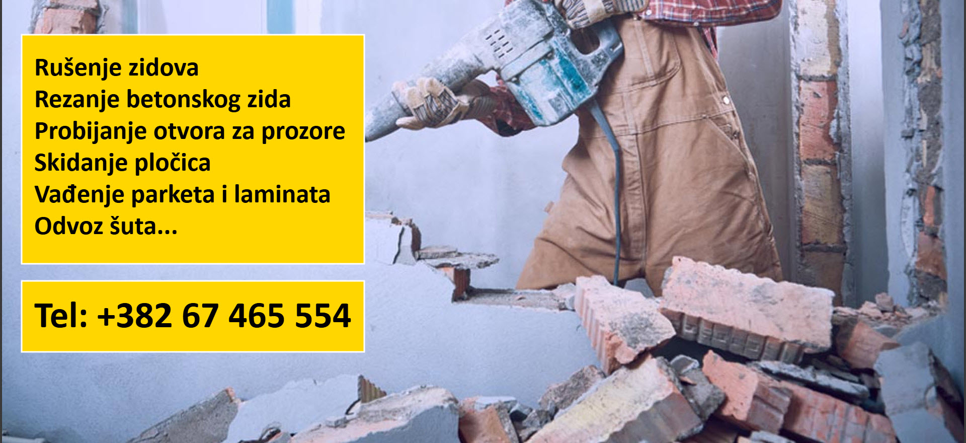 DEMOLITION OF PARTITION WALLS MONTENEGRO